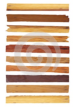 Vector wood plank isolated on white