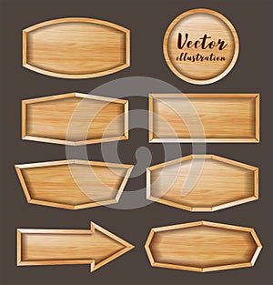 Vector wood sign background