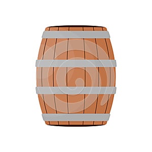 Vector of a wooden barrel