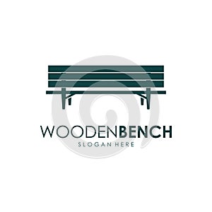 Vector Wooden Bench Logo Template