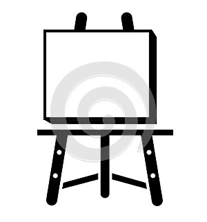 Vector Wooden Brown Sienna Easel Simple Icon