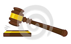 vector wooden law gavel