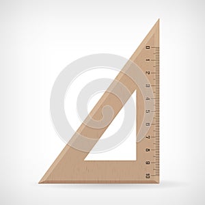 Vector wooden ruler illustration