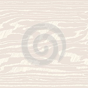 Vector wooden surface with fibre and grain. Natural lines wood, hand draw hatching texture, seamless tree striped background.
