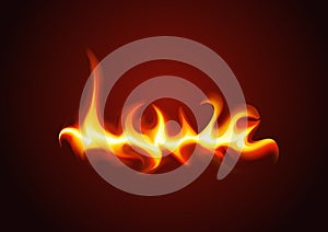 Vector word love of the fire