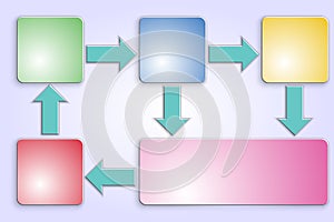 Vector workflow diagram template