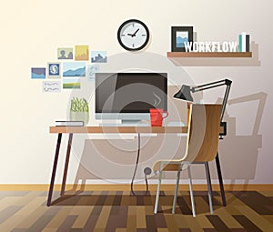 Vector workplace illustration