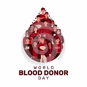 vector world blood donor day poster template