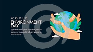vector world environment day background template