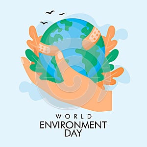 vector world environment day poster template