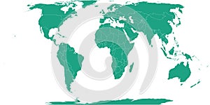 World Map with country boundary in World Eckert IV coordinate system