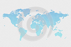 Vector world map infographic symbol on transparent background. International rhombus illustration sign