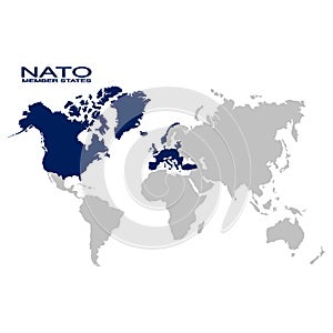 Map with nato member state