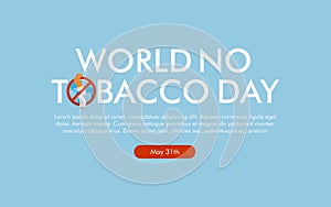 vector world no tobacco day banner template