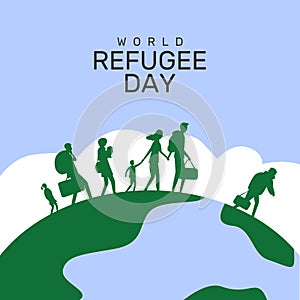 vector world refugee day background template