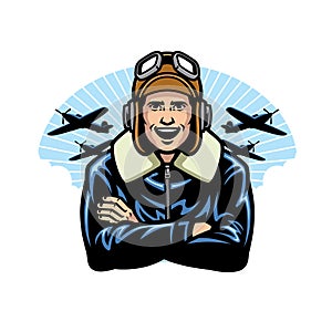 World war pilot smiling