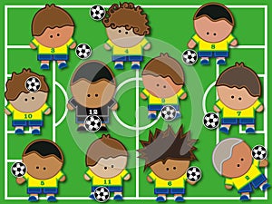 Vector worldcup brazil team