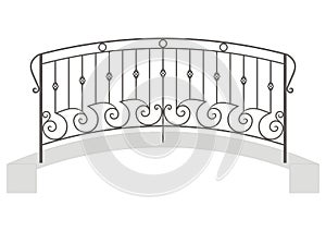 Vector wrought iron bridge