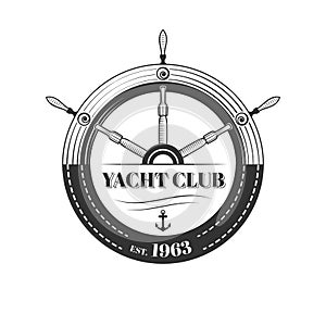 Vector yacht club logo