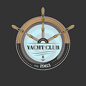 Vector yacht club logo