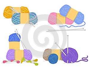 Vector of a yarn, Knitting Materials