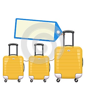 Vector Yellow Baggage with Label