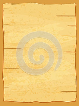 Vector yellow crumpled papyrus paper. Old sheet