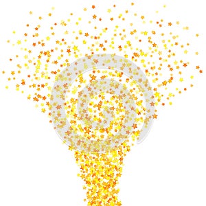 Vector yellow stars background element in flat style