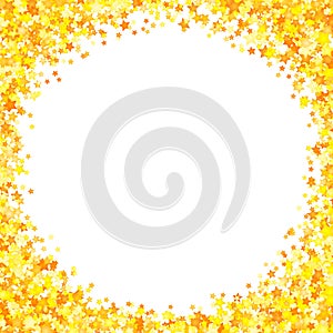 Vector yellow stars background element in flat style
