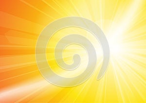 Vector : Yellow and white sun shining