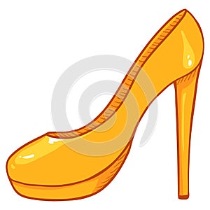 Vector Yellow Women Highheels Shoes