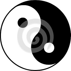 Vector ying and yang photo
