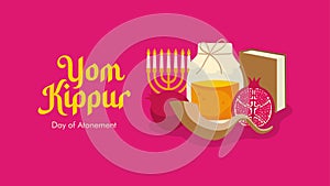 vector yom kippur background template