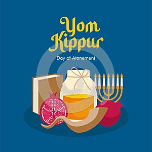 vector yom kippur poster template