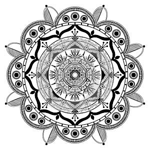 Vector Zentangle mandala background