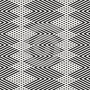 Vector zigzag lines seamless pattern. Trendy repeat design