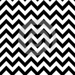 Black Geometric Seamless Zigzag pattern in white background. Textile, simple.