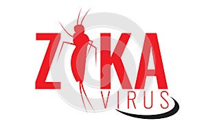 Vector Zika virus logo, symbol or sign. Aedes Aegypti mosquitoes. photo