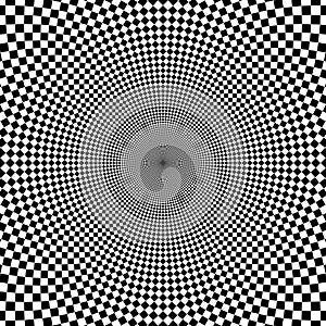 Vector zoom black and white optical circle background