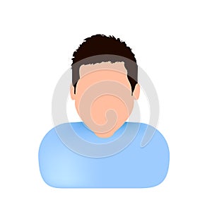 Vectorial blank face avatar