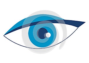 Vectorial Blue and White Eyes photo