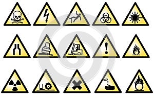 Vectorial danger symbols