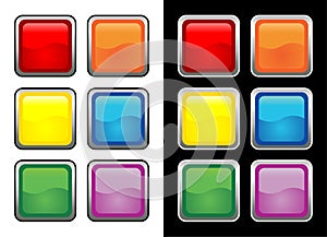 Vectorial glass buttons