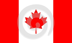 Vectorial illustration of the Canadian flag