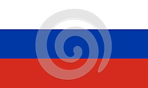 Vectorial illustration of the Russian flag photo
