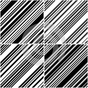 vectorial pattern collection with oblique black segments_p