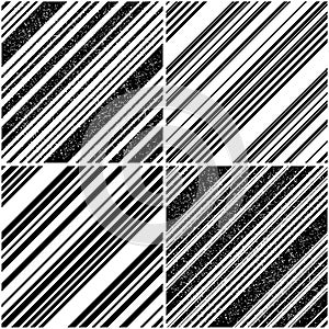 vectorial pattern collection with oblique black segments_r