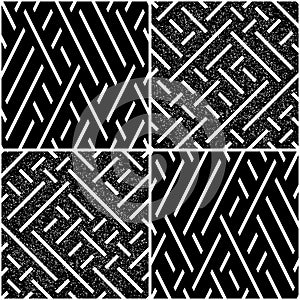 vectorial pattern collection with oblique white segments_e