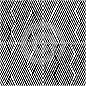 Vectorial seamless pattern collection with oblique black segments