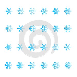 Vectorial snowflake set